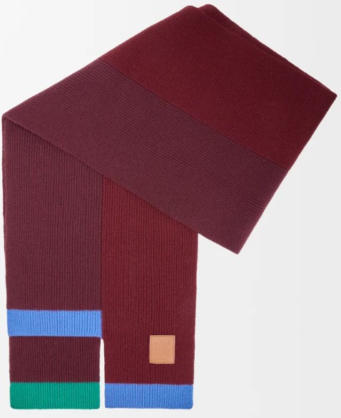 25FW 로에베 머플러/스카프 FSA8S3SK01 6654 GREENREDMULTICOLOR