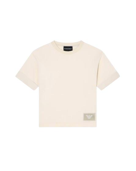 25FW [키즈] 알마니 티셔츠 EB000550 AF13715 U1156 Cream