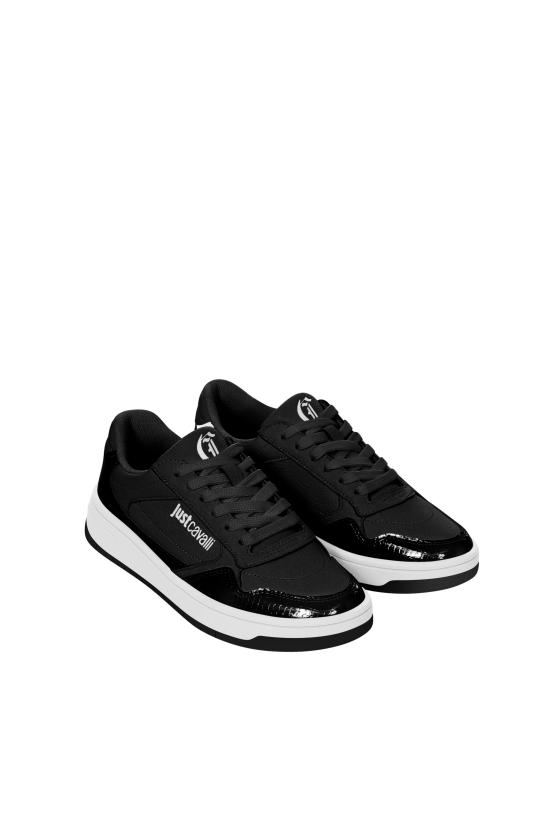 25FW 로베르토 카발리 스니커즈 79RA3SM3 ZPB50899 Black - ROBERTO CAVALLI