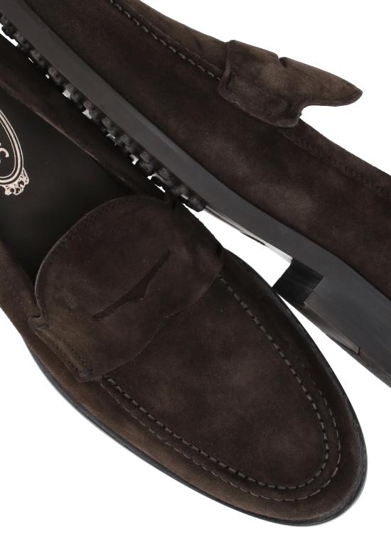 25FW 토즈 스탬프 모노그램 스웨이드 로퍼 XXM0ZF0Q920RE0 S800 Brown - TODS