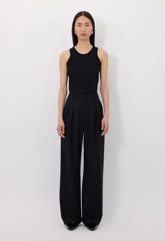 25FW 루루 드 세종 스트레이트 팬츠 SBIRU LDS BLACK Black - LOULOU DE SAISON