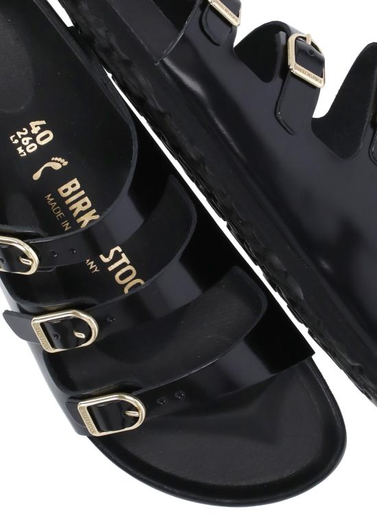 25FW 버켄스탁 샌들 1029385 FLORIDA DBUCKLE EXQUISITESHINE Black - BIRKENSTOCK