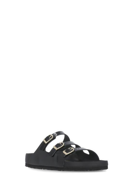 25FW 버켄스탁 샌들 1029385 FLORIDA DBUCKLE EXQUISITESHINE Black - BIRKENSTOCK