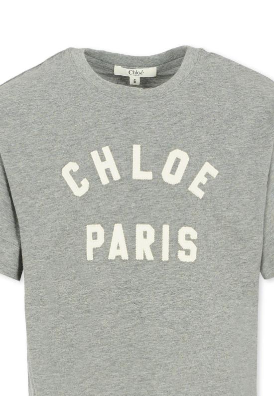 25FW [키즈] 끌로에 티셔츠 C20654 A46 GREY - CHLOE