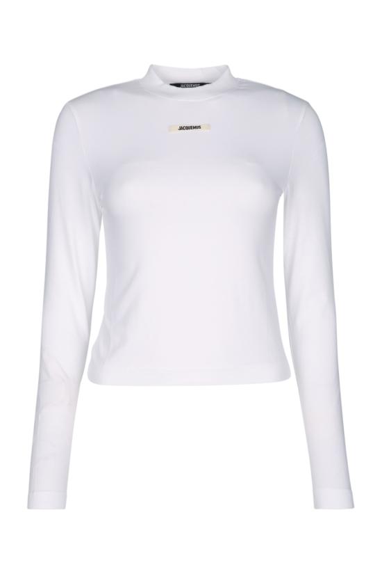 26FW 자크뮈스 그로그랭 로고 롱슬리브 티셔츠 TSW00155AJ00124 100 White