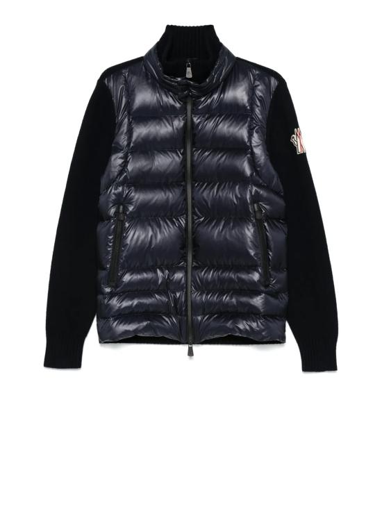 25FW 몽클레어 패딩 집업 니트 가디건 9B00009 M1122771 BLUE