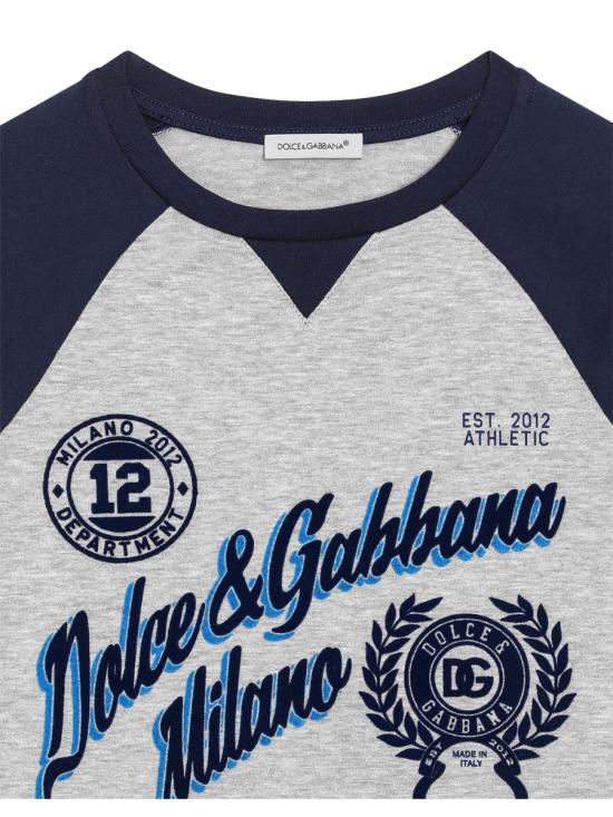 25FW [키즈] 돌체앤가바나 티셔츠 L4JTIXK G7PDRS9000 GREY - DOLCE & GABBANA