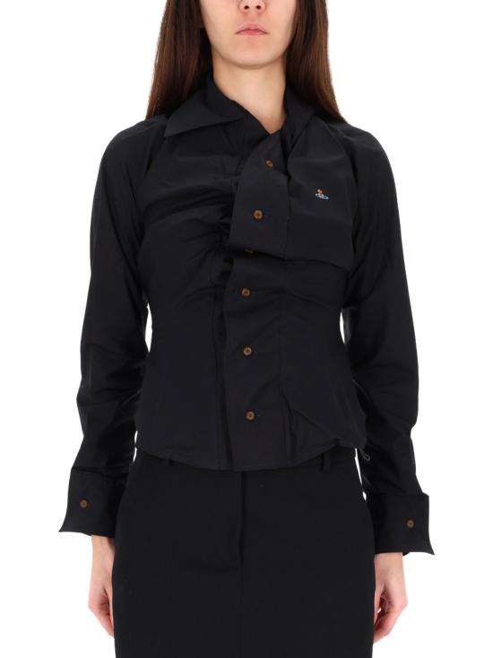 25FW 비비안웨스트우드 블라우스/셔츠 1501000C W009Q PIN401 BLACK
