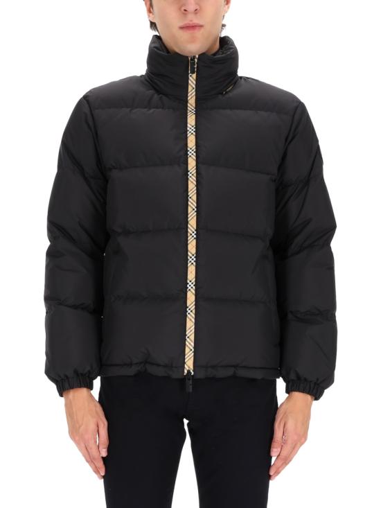 25FW 버버리 체크 테이프 스노우든 푸퍼 자켓 체크 테이프 스노우든 푸퍼  8110196 A1189 BLACK