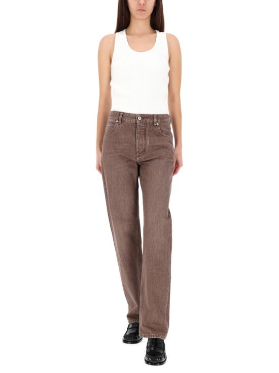 25FW 보테가베네타 스트레이트 팬츠 841017 V4ZN02082 BROWN - BOTTEGA VENETA