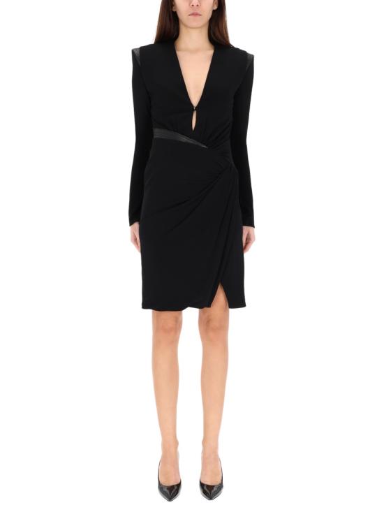 25FW 베르사체 미디 원피스 1021623 1A144751B000 BLACK