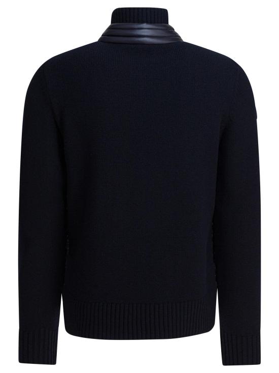 25FW 몽클레어 패딩 집업 니트 가디건 9B00009 M1122771 BLUE - MONCLER