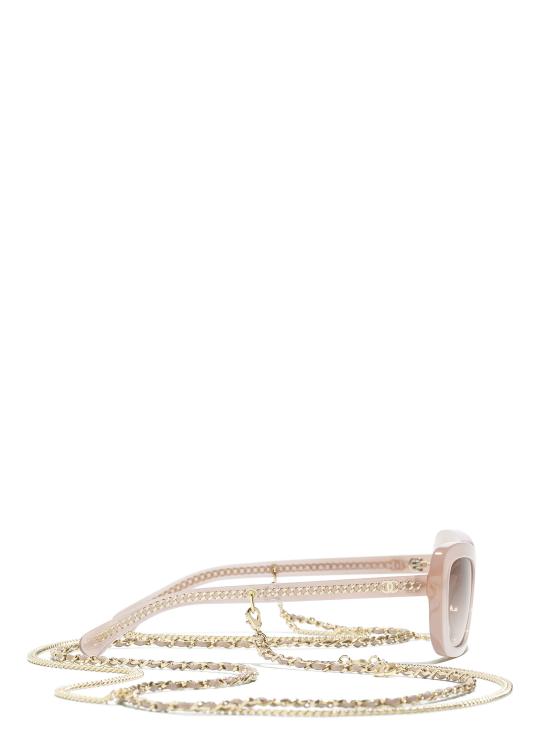 26FW 샤넬 선글라스 CH5553 181294 TRANSPARENT BEIGE PINK - CHANEL