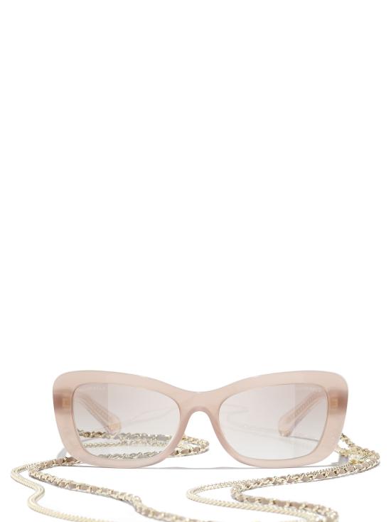 26FW 샤넬 선글라스 CH5553 181294 TRANSPARENT BEIGE PINK