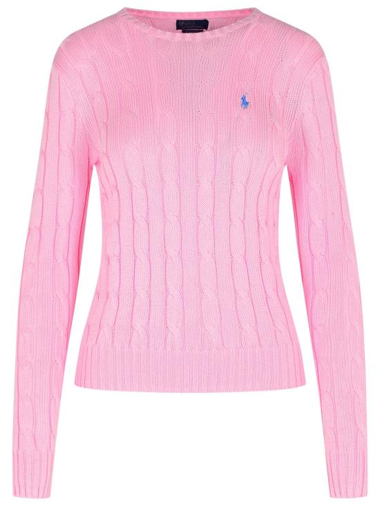 25FW 폴로 랄프로렌 폴로 자수 케이블 니트 스웨터 211971869010 Pink