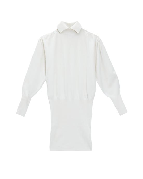 25FW 제니 숏 원피스 79AAF836 CMX45 021 cloud dancer BIANCO