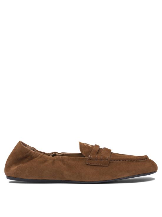 26SS 미우미우 루슈 스웨이드 로퍼 5D341E008F0316 F D005 Brown
