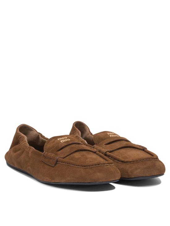 26SS 미우미우 루슈 스웨이드 로퍼 5D341E008F0316 F D005 Brown - MIU MIU