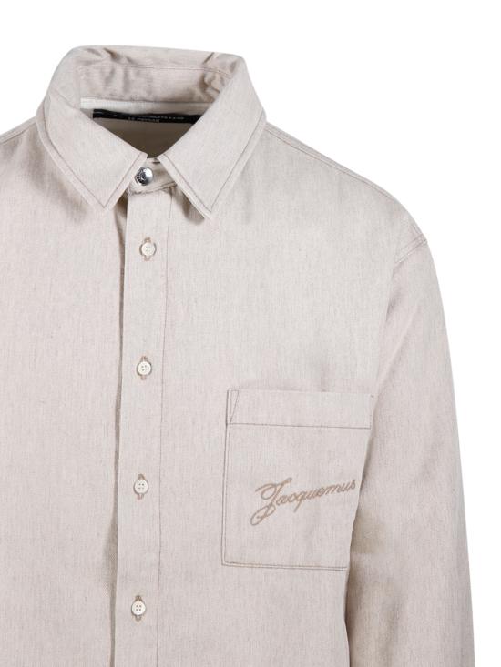 25FW 자크뮈스 긴팔 셔츠 25HOUM00115AD00044 130 LIGHT BEIGE - JACQUEMUS