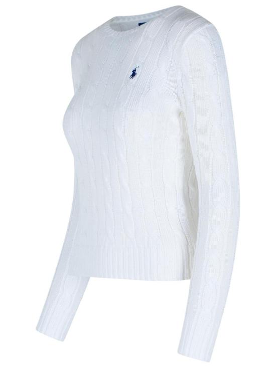 26SS 폴로 랄프로렌 폴로 자수 케이블 니트 스웨터 211971869007 WHITE - POLO RALPH LAUREN