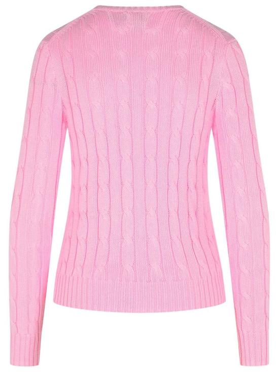 26SS 폴로 랄프로렌 폴로 자수 케이블 니트 스웨터 211971869010 PINK - POLO RALPH LAUREN
