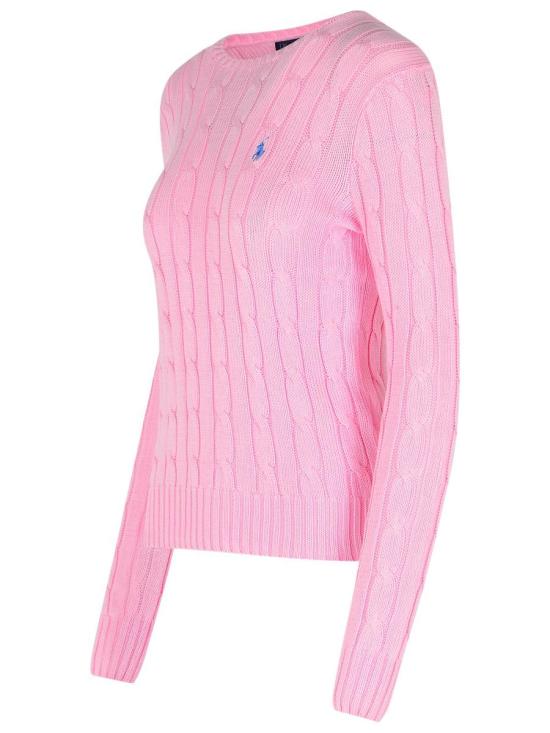 26SS 폴로 랄프로렌 폴로 자수 케이블 니트 스웨터 211971869010 PINK - POLO RALPH LAUREN