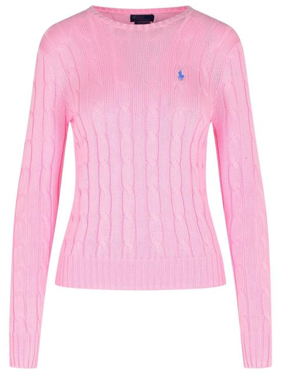 26SS 폴로 랄프로렌 폴로 자수 케이블 니트 스웨터 211971869010 PINK