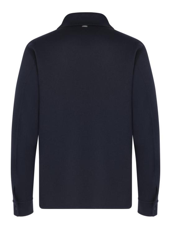 25FW 에르노 더블 페이스 퓨어 울 리조트 셔츠 자켓 GI00091UR334499200 BLUE - HERNO