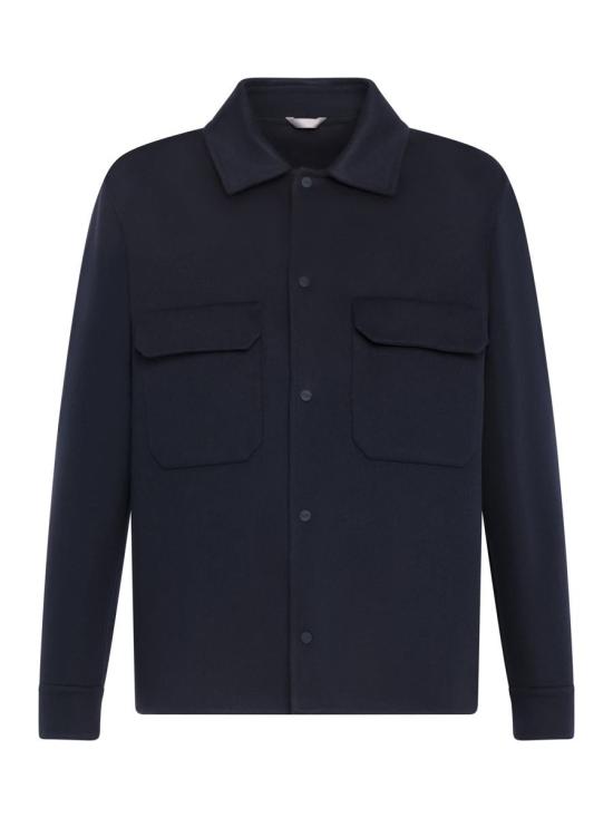 25FW 에르노 더블 페이스 퓨어 울 리조트 셔츠 자켓 GI00091UR334499200 BLUE