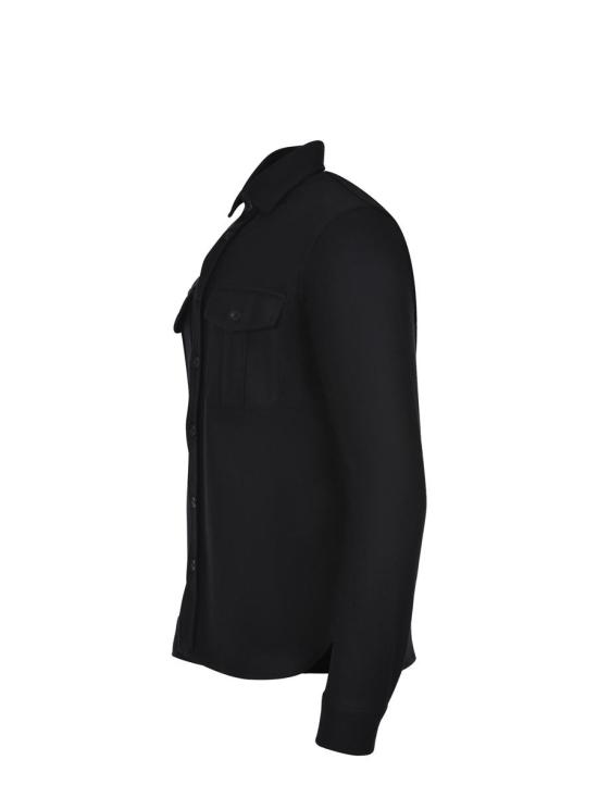 25FW 필리포 드 로렌티스 긴팔 셔츠 CAMLMILWCFELT 990 Black - FILIPPO DE LAURENTIIS