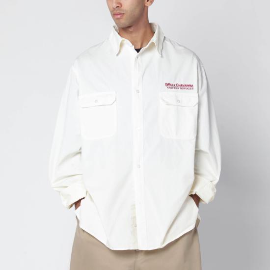 25FW 윌리 차바리아 긴팔 셔츠 WCSHT0026CO White