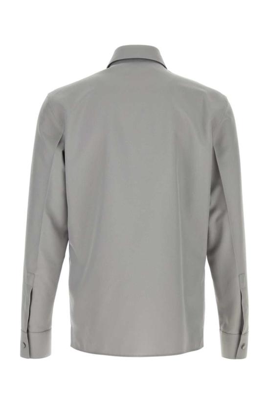 25FW 구찌 홀스빗 디테일 폴리에스터 트윌 셔츠 841624ZAFKB 1091 GREY - GUCCI