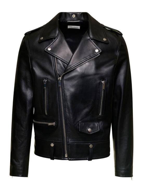 26FW 생로랑 램스킨 클래식 모터사이클 자켓 484284Y5YA21000 Black