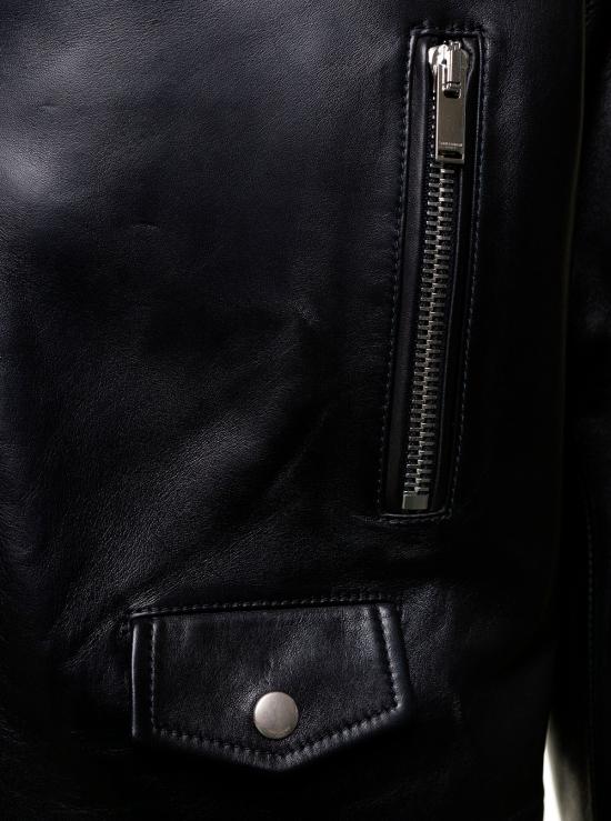 26FW 생로랑 램스킨 클래식 모터사이클 자켓 484284Y5YA21000 Black - SAINT LAURENT