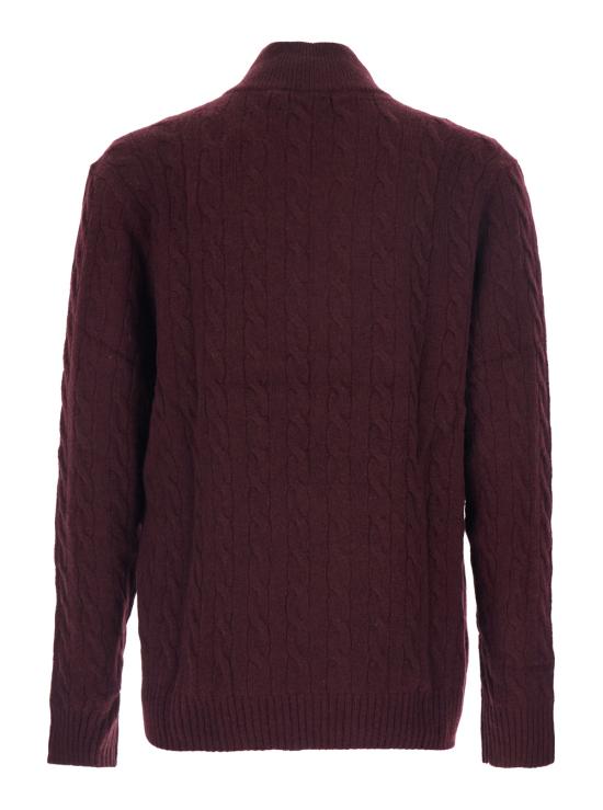 25FW 폴로 랄프로렌 포니 자수 케이블 니트 점퍼  710876766007 Bordeaux - POLO RALPH LAUREN