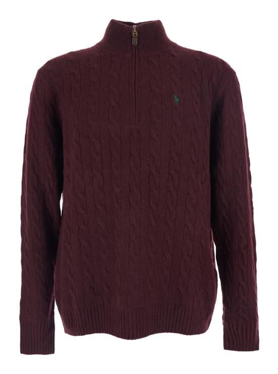 26SS 폴로 랄프로렌 포니 자수 케이블 니트 점퍼  710876766007 Bordeaux