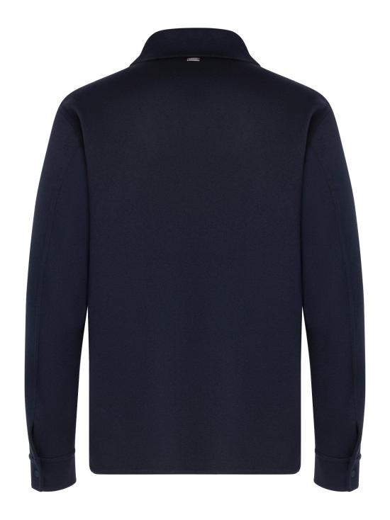 25FW 에르노 더블 페이스 퓨어 울 리조트 셔츠 자켓 GI00091UR33449 9200 BLUE - HERNO