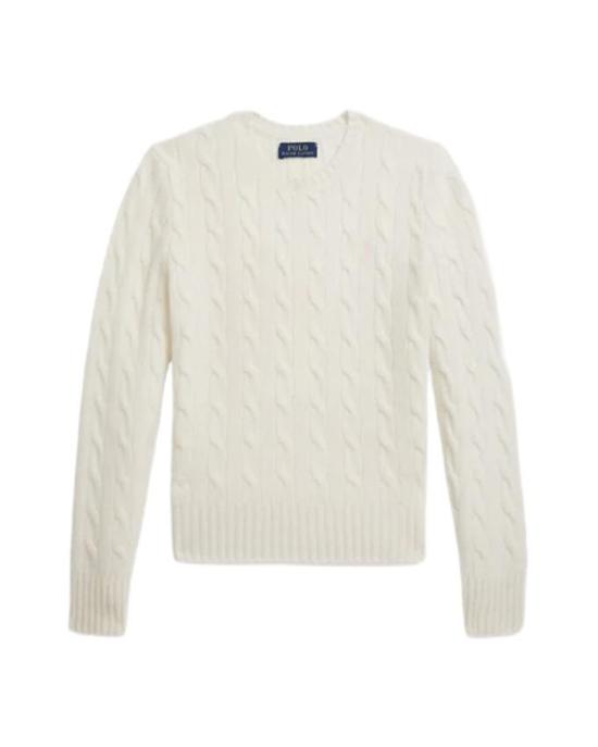 25FW [키즈] 랄프 로렌 캐시미어 니트 313877375 009 WHITE