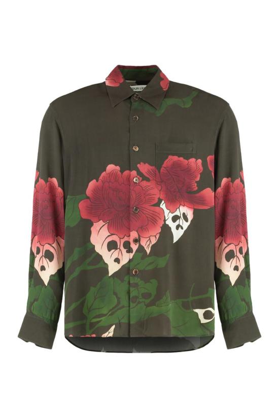 25FW 아워레가시 긴팔 셔츠 M4252AH HELLOFWEENPRINT GREEN