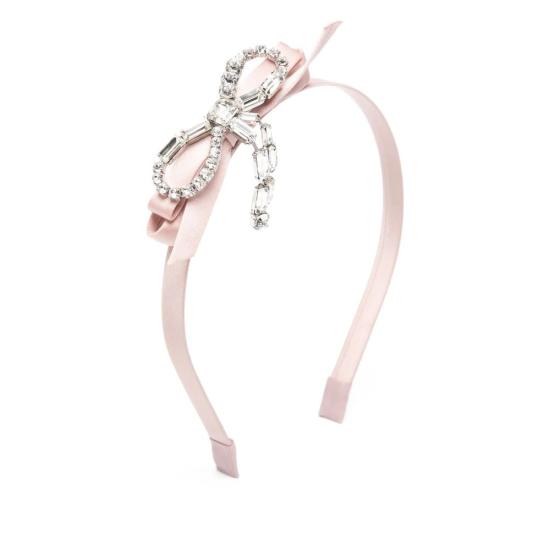 26SS 지미추 헤어 액세서리 CRYSTAL BOW HEADBA XAH ROSIC PINK