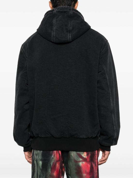 25FW 칼하트 WIP 후드 티셔츠 I0322328906 BLACK STONE WASHED DOM - CARHARTT WIP