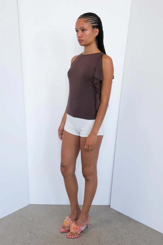  길 블라우스 젤 바토 탑 히코리 브라운 - GEEL