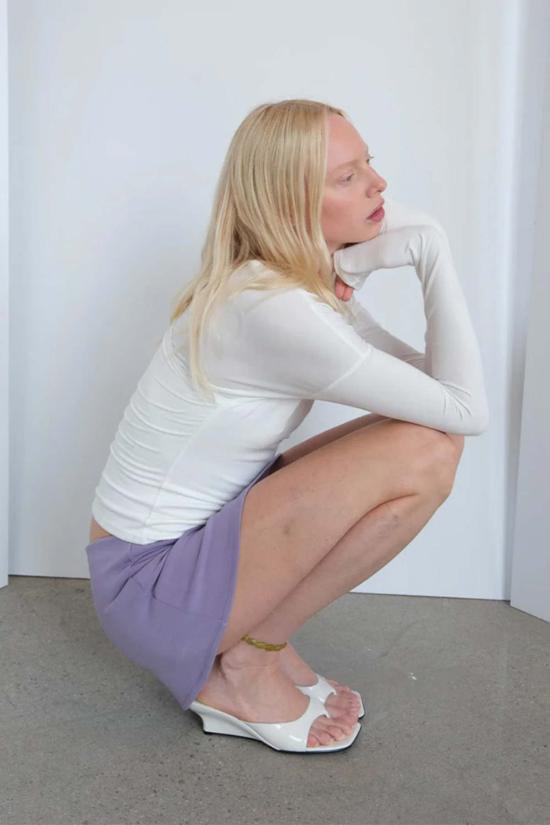  길 숏 스커트 겔 아리아 미니 스커트 페리윙클 - GEEL