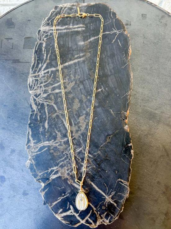  탯치 목걸이/팬던트 댓치 카우리 마더 오브 펄 매력 - THATCH