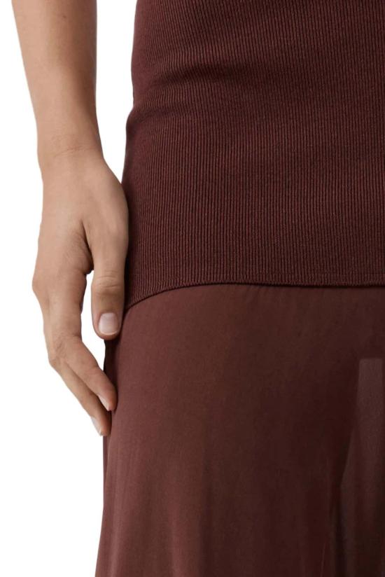  세인트아그니 롱 원피스 세인트 아그니 시스루 실크 서클 헴 드레스 - ST.AGNI