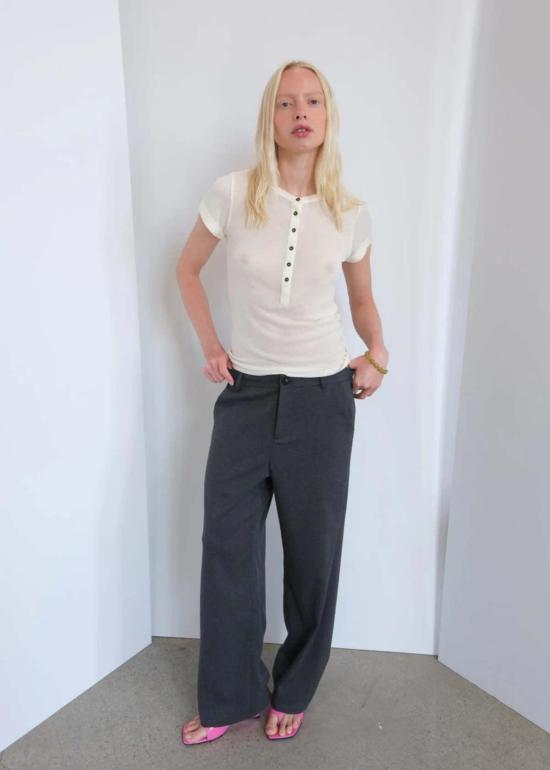  길 스트레이트 팬츠 젤 앤디 트라우저 차콜 - GEEL