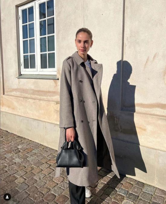  스칼 스튜디오 코트 롱 벨티드