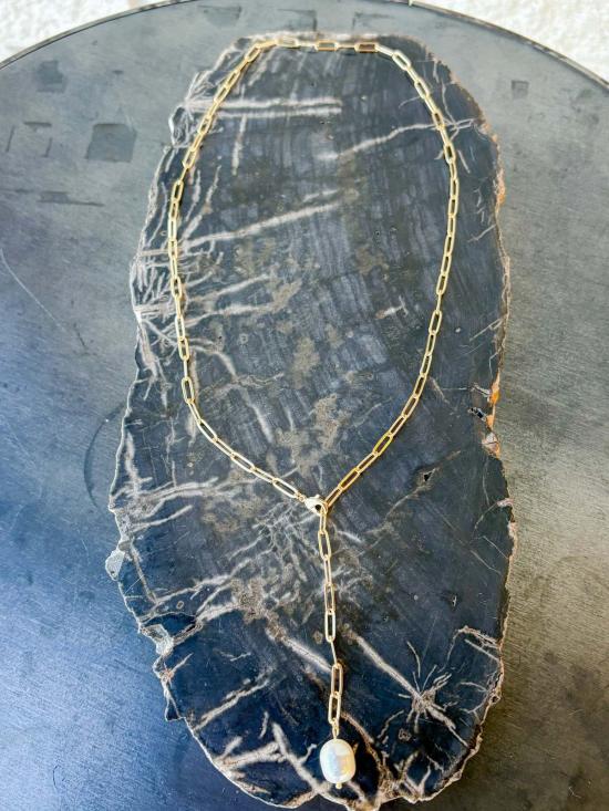  탯치 목걸이/팬던트 Thatch Lea 진주 라리아트 목걸이