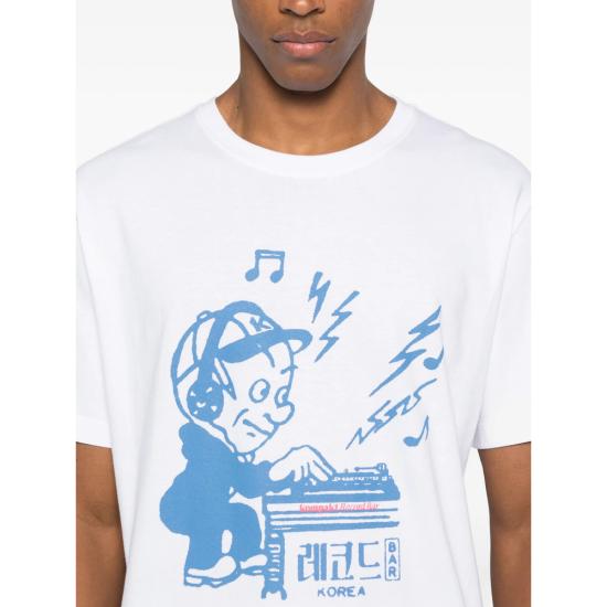 26SS Kompakt Record Bar 반팔 티셔츠 KRB04 WHITE - OTHER BRANDS