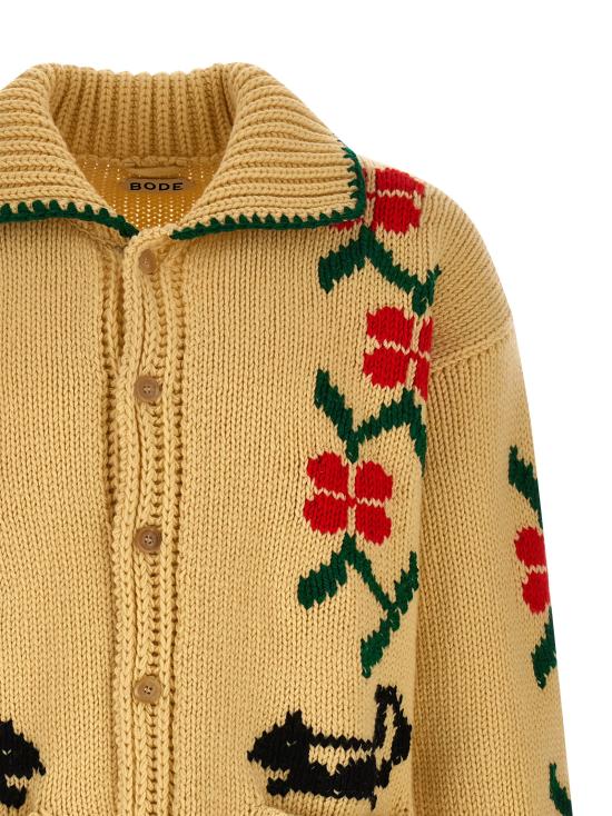 25FW 보디 가디건 MRF25KT012IVORY Beige - BODE